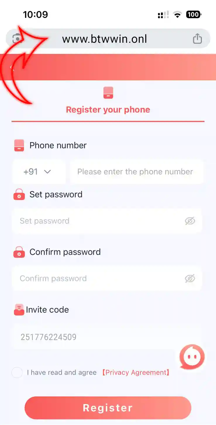 how to register btw win step 01