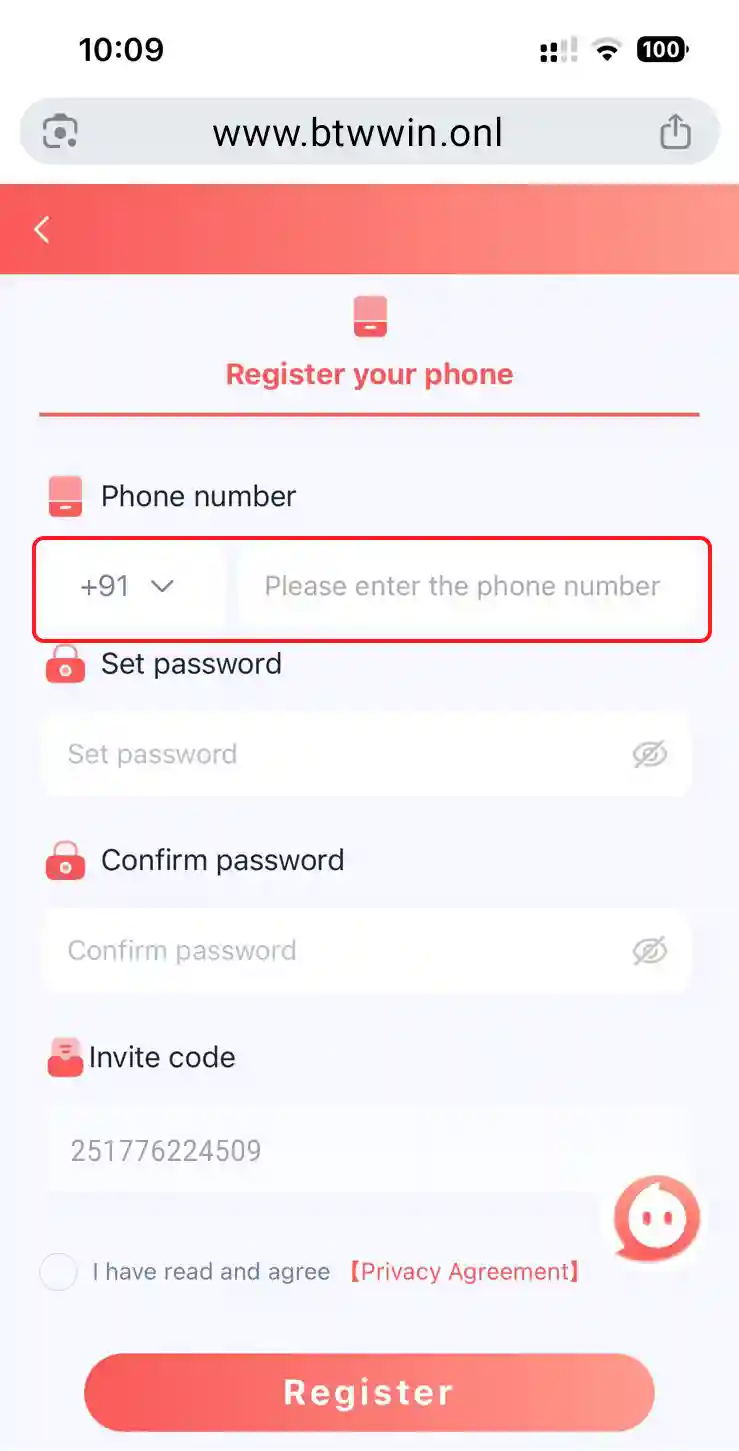 how to register btw win step 02