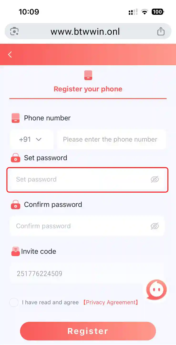 how to register btw win step 03