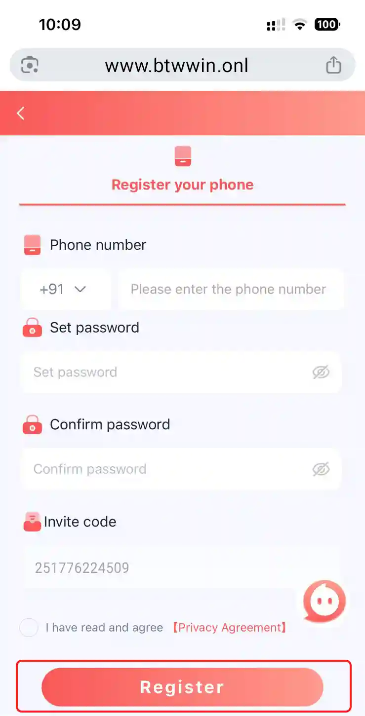 how to register btw win step 07